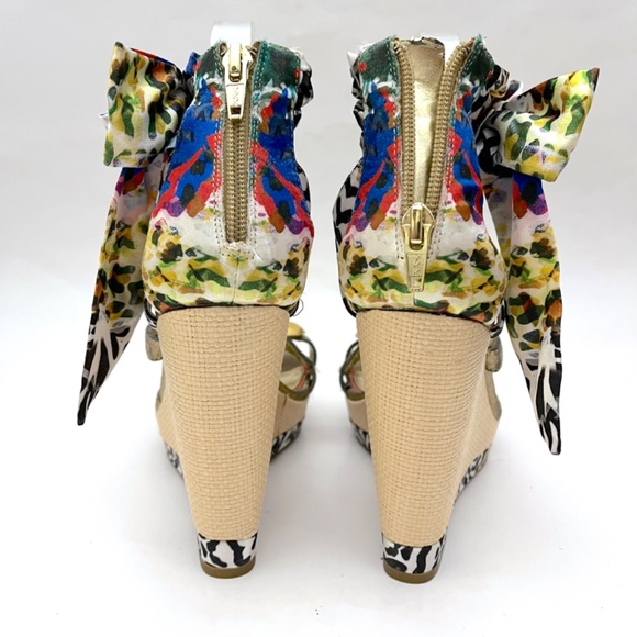 Carlos Falchi Platform Wedge Sandals - Picture 9 of 14